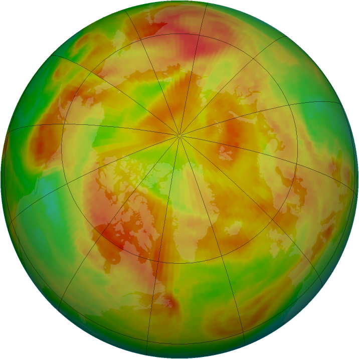 Arctic ozone map for 11 May 1987